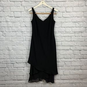 Evan Picone black cocktail dress with beaded hem